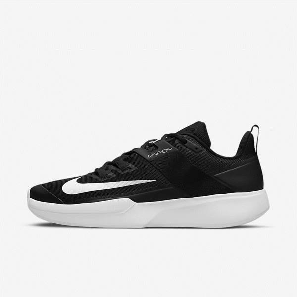 Scarpe da Tennis Uomo Nike NikeCourt Vapor Lite Clay Court Nere Bianche | NK841UEG