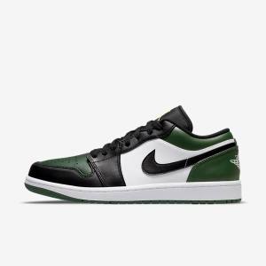 Jordan Scarpe Uomo Nike Air Jordan 1 Low Verdi Bianche Nere | NK179XPH