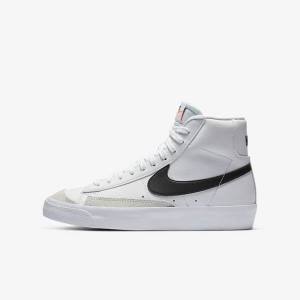 Scarpe Da Basket Bambino Nike Blazer Mid 77 Older Bianche Arancioni Nere | NK750EPR