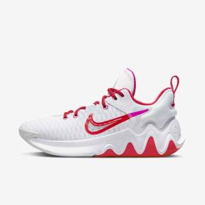 Scarpe Da Basket Donna Nike Giannis Immortality Bianche Rosa Platino Rosse | NK975IXR