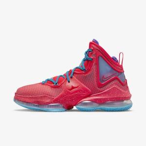 Scarpe Da Basket Donna Nike LeBron 19 Rosse Blu Viola Rosse | NK847BJC