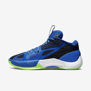 Scarpe Da Basket Uomo Nike Jordan Zoom Separate Blu Marino Blu Bianche Verdi | NK104HVR