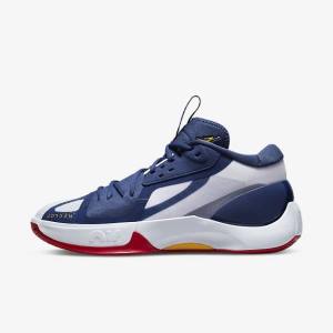 Scarpe Da Basket Uomo Nike Jordan Zoom Separate Blu Marino Bianche Rosse Oro | NK107QGO