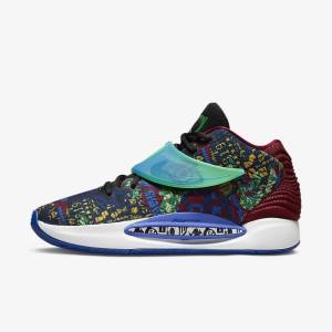 Scarpe Da Basket Uomo Nike KD14 NRG Blu Blu Reale Blu Verdi Chiaro | NK315FRW