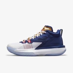 Scarpe Da Basket Uomo Nike Zion 1 Blu Bianche Metal Oro Rosse | NK905SVI