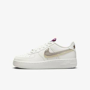 Scarpe Da Ginnastica Bambino Nike Air Force 1 LV8 Older Bianche Rosa Metal Blu Grigie | NK853SVN