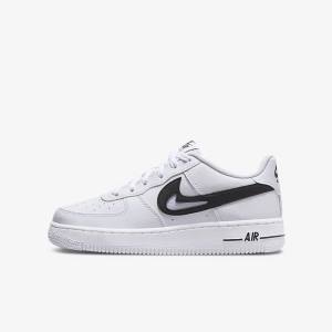 Scarpe Da Ginnastica Bambino Nike Air Force 1 Older Bianche Nere | NK863KMJ