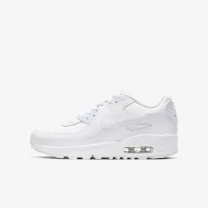 Scarpe Da Ginnastica Bambino Nike Air Max 90 LTR Older Bianche Metal Argento Bianche | NK397PQH