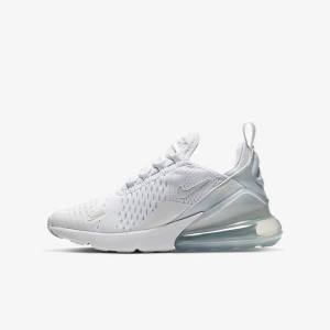 Scarpe Da Ginnastica Bambino Nike Air Max 270 Older Bianche Metal Argento Bianche | NK563TJS