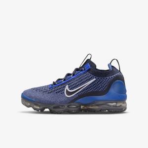 Scarpe Da Ginnastica Bambino Nike Air VaporMax 2021 FK Older Blu Reale Bianche Grigie Scuro Nere | NK735RHG