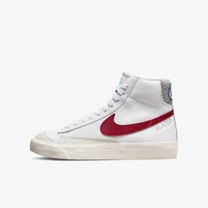 Scarpe Da Ginnastica Bambino Nike Blazer Mid 77 Older Bianche Grigie Chiaro Rosse | NK625KEN