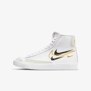 Scarpe Da Ginnastica Bambino Nike Blazer Mid 77 Older Bianche Nere Bianche | NK854GFR