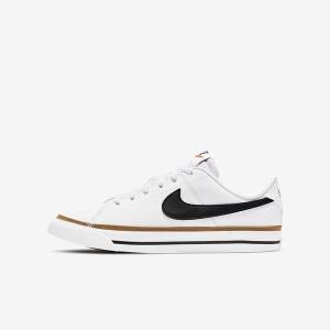 Scarpe Da Ginnastica Bambino Nike NikeCourt Legacy Older Bianche Marroni Chiaro Nere | NK193MYZ