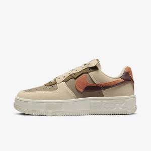 Scarpe Da Ginnastica Donna Nike Air Force 1 Fontanka Bordeaux Khaki | NK746BTR