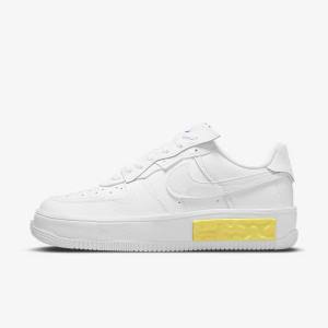 Scarpe Da Ginnastica Donna Nike Air Force 1 Fontanka Bianche Gialle Bianche | NK789VOY