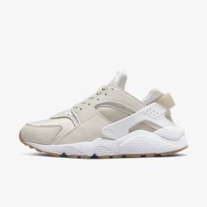 Scarpe Da Ginnastica Donna Nike Air Huarache Khaki Marroni Chiaro Bianche | NK794JBT