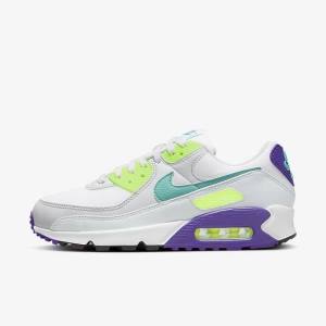 Scarpe Da Ginnastica Donna Nike Air Max 90 Bianche Platino Verde Acqua | NK591CNL