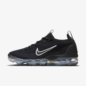 Scarpe Da Ginnastica Donna Nike Air VaporMax 2021 FK Nere Metal Argento Bianche | NK604JVA