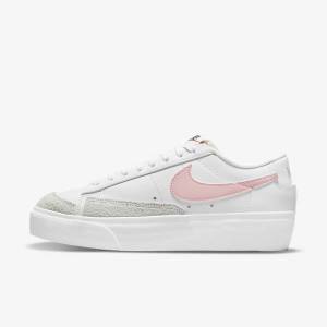 Scarpe Da Ginnastica Donna Nike Blazer Low Platform Bianche Nere Rosa | NK106VPJ