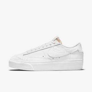 Scarpe Da Ginnastica Donna Nike Blazer Low Platform Bianche | NK679ZUS