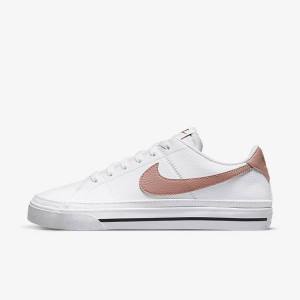 Scarpe Da Ginnastica Donna Nike Court Legacy Next Nature Bianche Arancioni Nere Rosa | NK641HDM