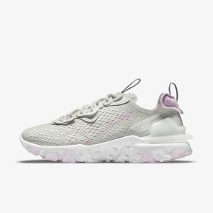 Scarpe Da Ginnastica Donna Nike React Vision Beige Chiaro Bianche Rosa | NK280IAF