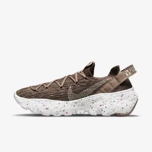 Scarpe Da Ginnastica Donna Nike Space Hippie 04 Marroni Bianche | NK863TAE