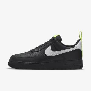 Scarpe Da Ginnastica Uomo Nike Air Force 1 Nere Argento Bianche | NK172VRK