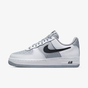 Scarpe Da Ginnastica Uomo Nike Air Force 1 07 LV8 Bianche Grigie Nere | NK649QYB