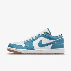 Scarpe Da Ginnastica Uomo Nike Air Jordan 1 Low SE Verde Acqua Bianche Blu Marino Verde Acqua | NK374NWP