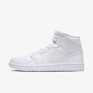 Scarpe Da Ginnastica Uomo Nike Air Jordan 1 Mid Bianche | NK396DCQ