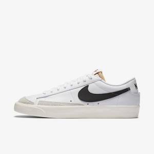 Scarpe Da Ginnastica Uomo Nike Blazer Low 77 Vintage Bianche Nere | NK046LGA