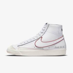 Scarpe Da Ginnastica Uomo Nike Blazer Mid 77 Bianche Verdi Metal Argento Rosse | NK237VEX