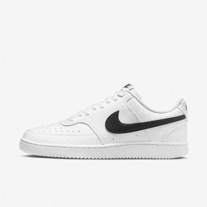 Scarpe Da Ginnastica Uomo Nike Court Vision Low Next Nature Bianche Nere | NK682HXA