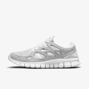 Scarpe Da Ginnastica Uomo Nike Free Run 2 Grigie Bianche Platino | NK317BXM