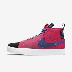 Scarpe Da Ginnastica Uomo Nike SB Zoom Blazer Mid Premium Rosa Blu Blu Reale Blu | NK108LED