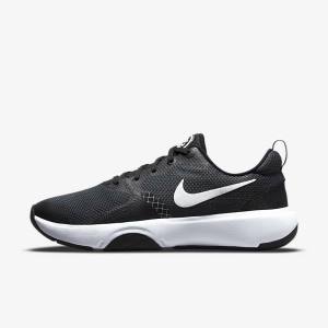 Scarpe Palestra Donna Nike City Rep TR Nere Grigie Scuro Bianche | NK809XYM