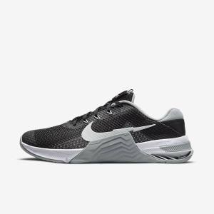 Scarpe Palestra Donna Nike Metcon 7 Nere Grigie Bianche Platino | NK574VXB