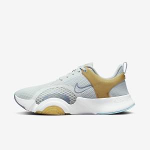 Scarpe Palestra Donna Nike SuperRep Go 2 Platino Metal Oro Bianche | NK752XBS