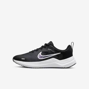 Scarpe Running Bambino Nike Downshifter 12 Older Strada Nere Grigie Scuro Bianche | NK169DZR