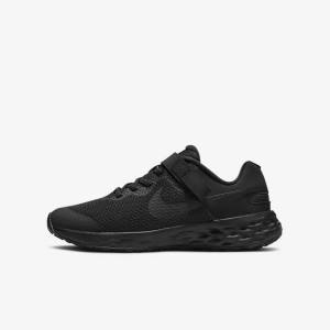 Scarpe Running Bambino Nike Revolution 6 FlyEase Older Easy On-Off Strada Nere Grigie Scuro | NK431OQS