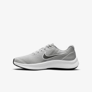 Scarpe Running Bambino Nike Star Runner 3 Older Strada Grigie Chiaro Nere | NK728WSB