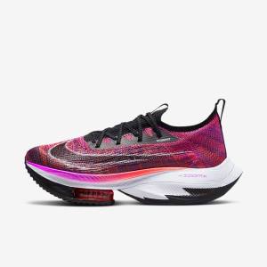 Scarpe Running Donna Nike Air Zoom Alphafly NEXT% Flyknit Strada Racing Viola Rosse Nere Nere | NK286MWG