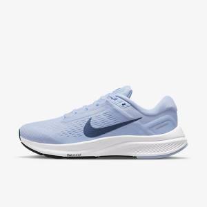 Scarpe Running Donna Nike Air Zoom Structure 24 Strada Blu Chiaro Bianche Blu Marino Blu Marino | NK512XPY