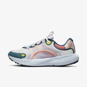 Scarpe Running Donna Nike React Escape Run Strada Bianche Blu Nere Rosa | NK037NJC