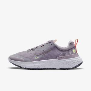 Scarpe Running Donna Nike React Miler 2 Shield Weatherised Strada Grigie Arancioni Viola | NK925HMZ