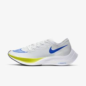 Scarpe Running Donna Nike ZoomX Vaporfly NEXT% Strada Racing Bianche Nere Blu | NK294JKO