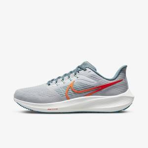 Scarpe Running Uomo Nike Air Zoom Pegasus 39 Strada Platino Arancioni | NK928FYG