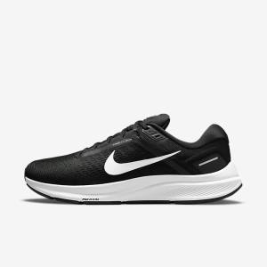 Scarpe Running Uomo Nike Air Zoom Structure 24 Strada Nere Bianche | NK153FOA