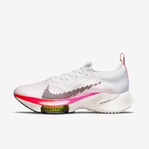 Scarpe Running Uomo Nike Air Zoom Tempo NEXT% Flyknit Strada Bianche Corallo Rosa Nere | NK284HML